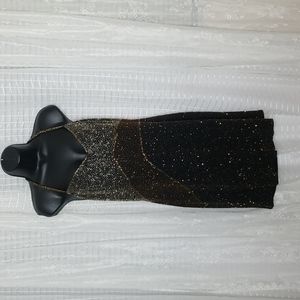 Vintage silver gold and black beaded strappy cocktail dress